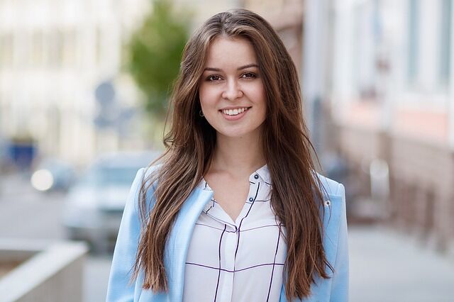 A women Smiling