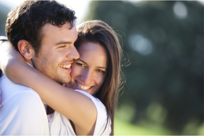 Couples smiling